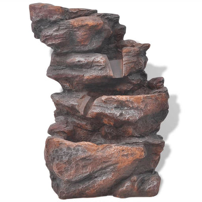 Led valolla sisätilojen suihkulähde Mihailo (hartsiyhdiste)