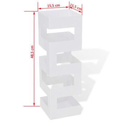 Valkoinen sateenvarjo-/kävelykeppiteline Arini 48,5cm (teräs)