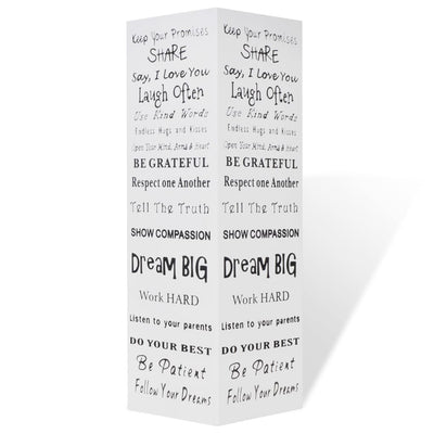 Valkoinen neliö sateenvaro- & kävelykeppiteline teräs Arini 48,5cm