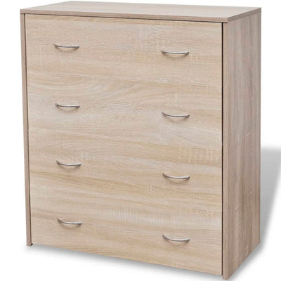 Senkki 4 vetolaatikolla 60 x 30,5 x 71 cm tammenvärinen