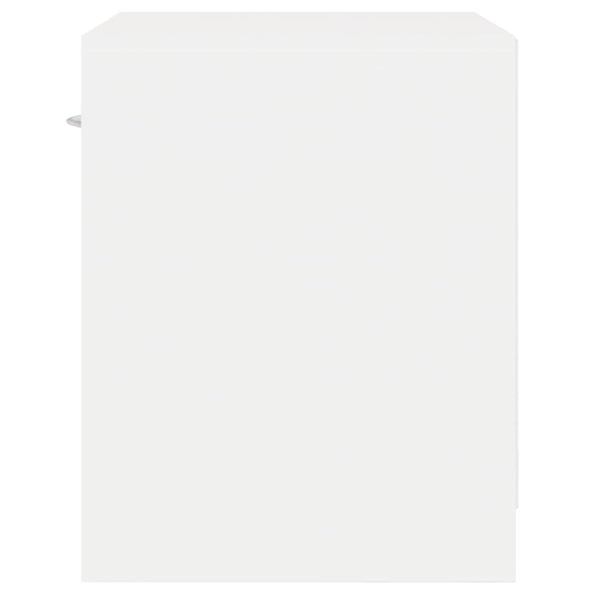 Valkoinen yöpöytä 1 vetolaatikolla Ludi (2 kpl)