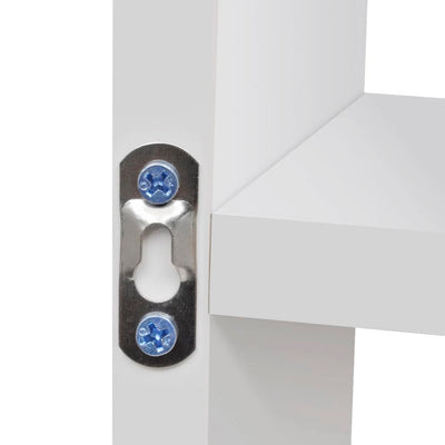 Valkoinen kelluva esittelyseinähylly Paunel (8 lokeroa)