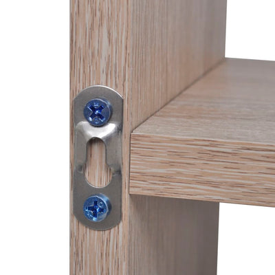 Tammen väri kelluva esittelyseinähylly Paunel (8 lokeroa)