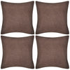 Ruskea Tyynynpäällinen Pellavatyylinen 4kpl 50 x 50 cm