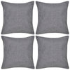 Antrasiitti Tyynynpäällinen Pellavatyylinen 4 kpl 40 x 40 cm