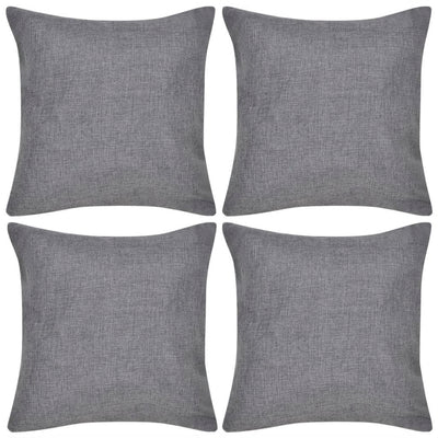Antrasiitti Tyynynpäällinen Pellavatyylinen 4 kpl 40 x 40 cm