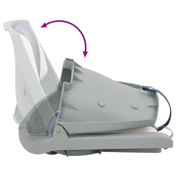 2-osainen Taitettava venetuolisarja sinivalkoinen pehmuste