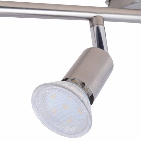 Kattovalaisin 4:llä LED Spottivalolla Satiini Nikkeli