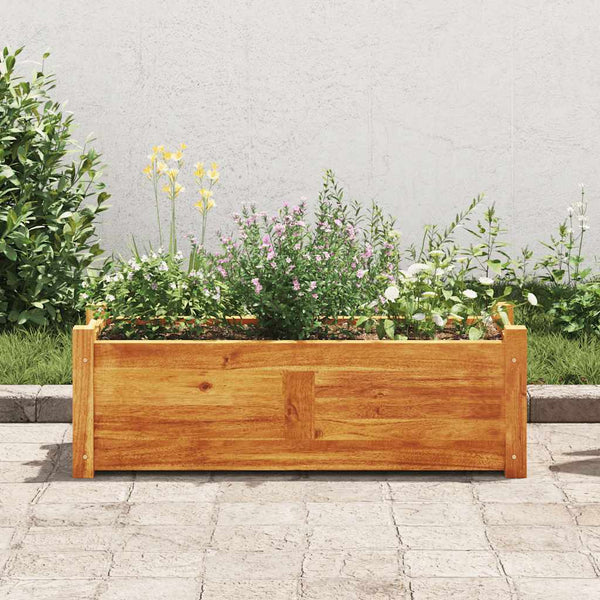 Puutarhan korotettu kukkalaatikko akaasiapuu Cadita 76x27,6x25cm