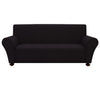 131081 vidaXL Stretch Couch Slipcover Black Polyester Jersey