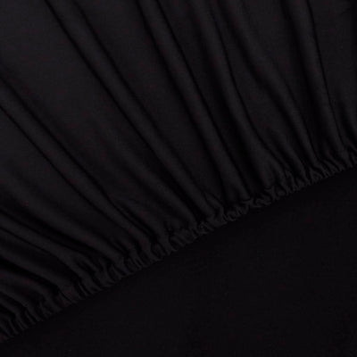 131081 vidaXL Stretch Couch Slipcover Black Polyester Jersey
