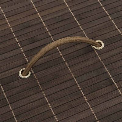 Tummanruskea bambu pyykkikori Utilitare pyöreä