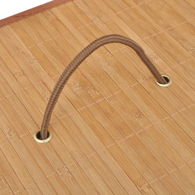 Luonnollinen bambu pyykkikori suorakaiteen muotoinen Cicerona