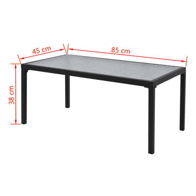 Musta puutarhasohvaryhmä Podhradszky 4-osainen (textilene)