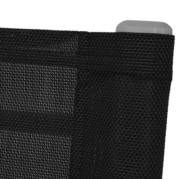 Musta keinutuolit Priroska (2 kpl teräs ja textilene)