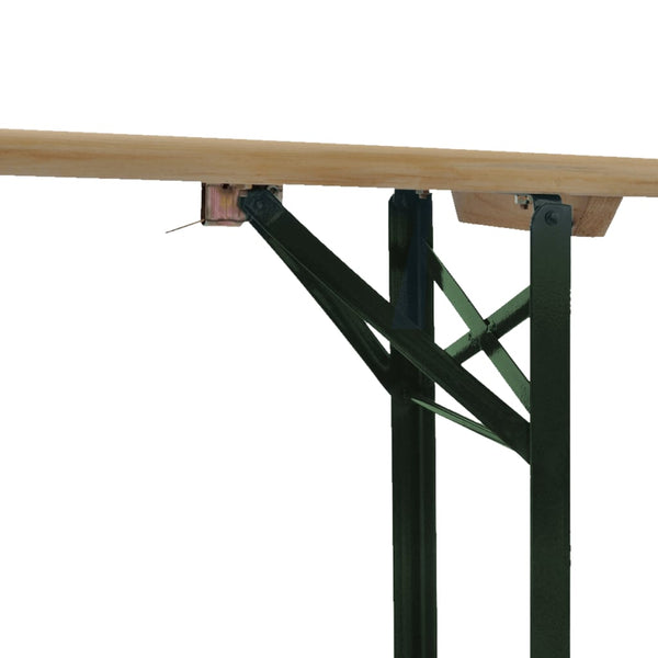 Kokoontaittuva olutpöytä ja 2 penkkiä 220 cm kuusi