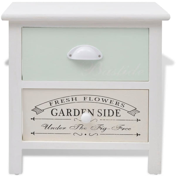 Ranskalaistyyliset yöpöydät Ebert (2 kpl puu)