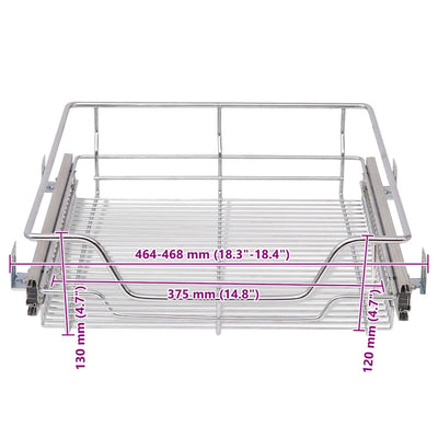 Hopea ulosvedettävä ritilälaatikot Suna 500 mm (2 kpl)