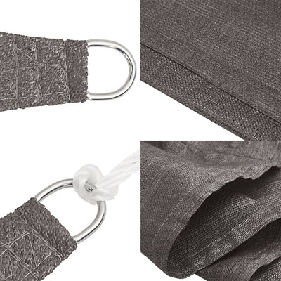 Antrasiitti aurinkovarjo purje hdpe neliö Huth 3.6x3.6 m