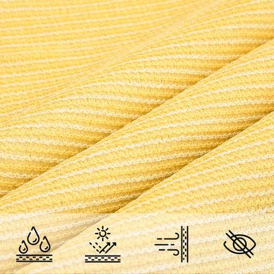 Beige aurinkovarjo purje hdpe kolmikulmainen Epamimondas 3.6x3.6x3.6 m