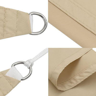 Beige aurinkopurje oxford-kangas kolmio Nicalaie 3,6x3,6x3,6 m