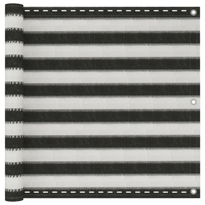 Antrasiitti ja valkoinen parvekkeen suoja Bobe 90x400cm