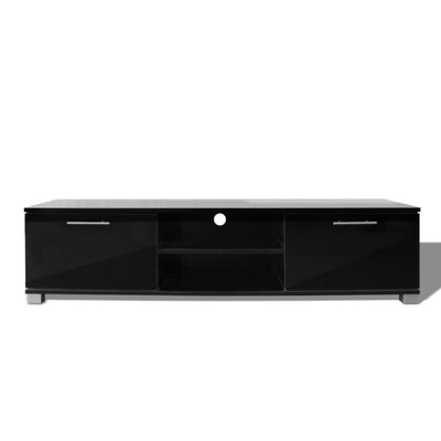 TV-taso korkeakiilto musta 120x40,5x35 cm