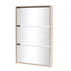 Kenkäkaappi 3 kerrosta ja peilit Tammi 63x17x102.5 cm
