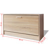 Kenkien säilytyskaappi tammi 80x24x45 cm