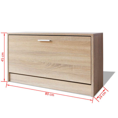 Kenkien säilytyskaappi tammi 80x24x45 cm