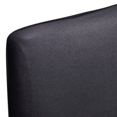 Suora joustava tuolinpäällinen 6 kpl Antrasiitti