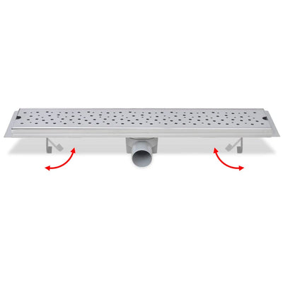 Ruostumaton teräs lineaarinen suihkukaivo kupla Mireza 630x140 mm