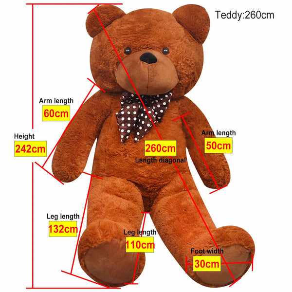 Nalle pehmolelu Ruskea 242 cm