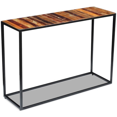 Sivupöytä kierrätetty massiivipuu 110x35x76 cm