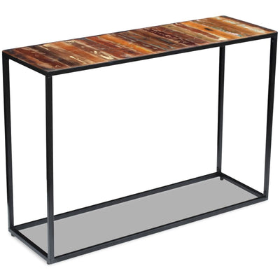 Sivupöytä kierrätetty massiivipuu 110x35x76 cm