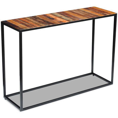 Sivupöytä kierrätetty massiivipuu 110x35x76 cm
