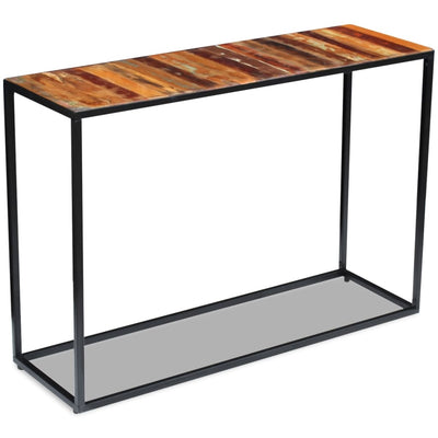 Sivupöytä kierrätetty massiivipuu 110x35x76 cm