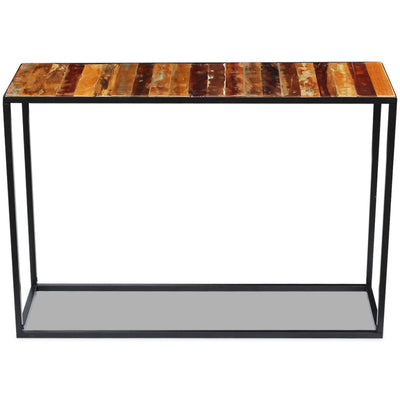 Sivupöytä kierrätetty massiivipuu 110x35x76 cm