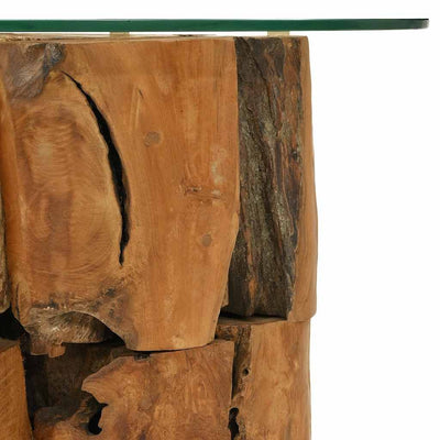 Sohvapöytä täysi tiikki ajopuu 60 cm