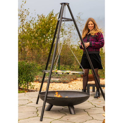 Kolmijalkagrilli musta 172 cm BBQ TRIPOD