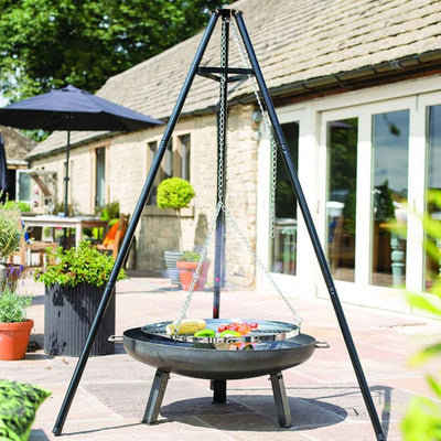 Kolmijalkagrilli musta 172 cm BBQ TRIPOD