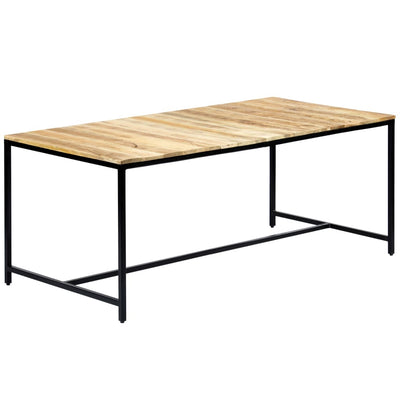 Ruokapöytä 180x90x75 cm karkea mangopuu