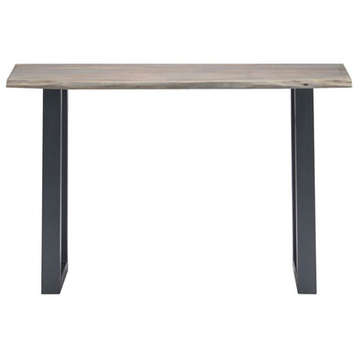 Konsolipöytä harmaa 115x35x76 cm akaasiapuu ja rauta