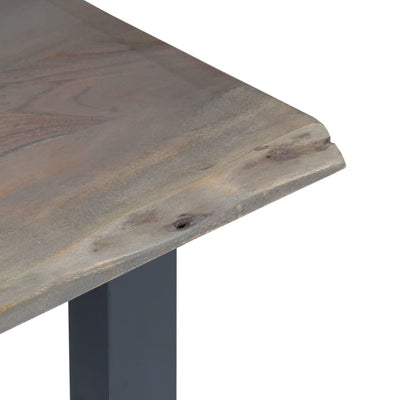 Konsolipöytä harmaa 115x35x76 cm akaasiapuu ja rauta