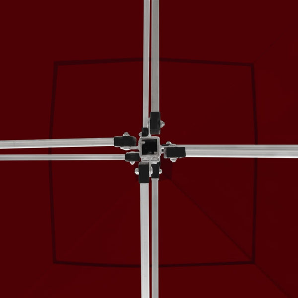 Viininpunainen kokoontaittuva juhlateltta alumiini Bujiana 3x3 m