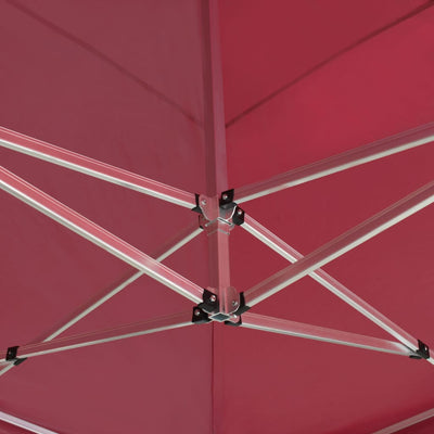 Kokoontaittuva juhlateltta alumiini 6x3 m viininpunainen