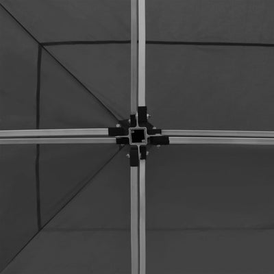 Kokoontaittuva juhlateltta seinillä alumiini 6x3 m antrasiitti