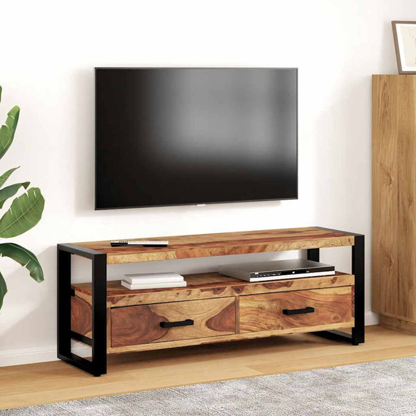 TV-taso kiinteä akaasiapuu 120x35x45 cm