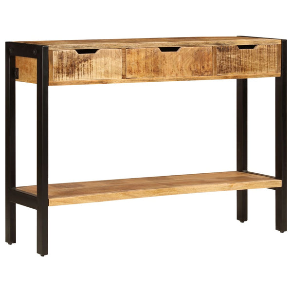 Senkki 3 laatikolla 110x35x75 cm kiinteä mangopuu