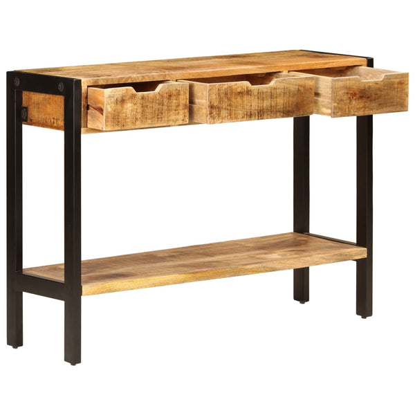 Senkki 3 laatikolla 110x35x75 cm kiinteä mangopuu